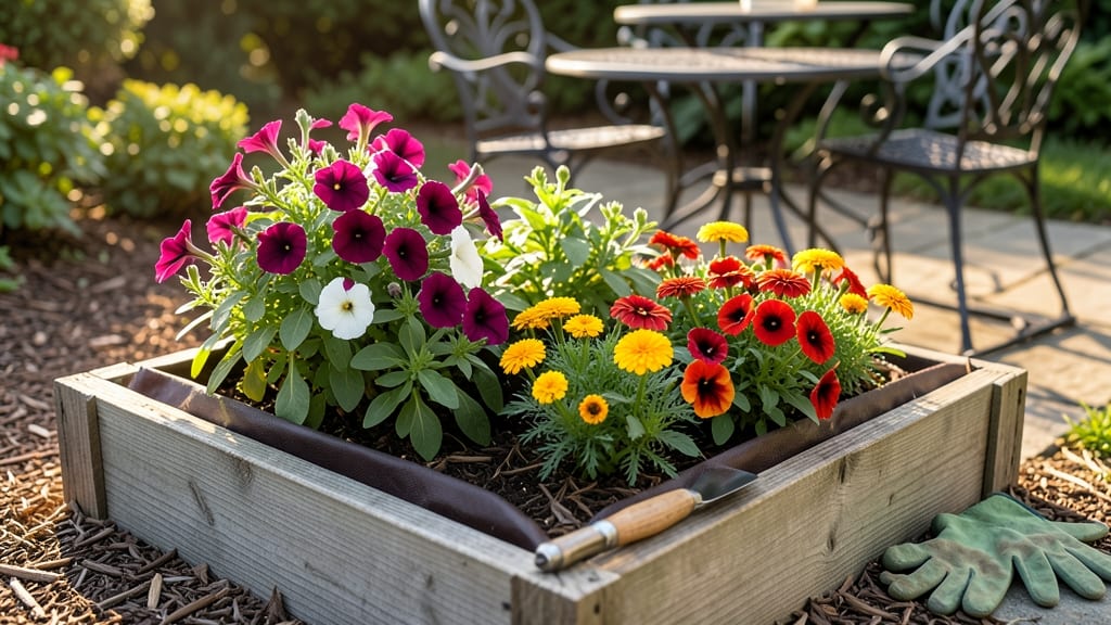 Raised Garden Bed Around Patio: Elevated Privacy With Edible Landscaping