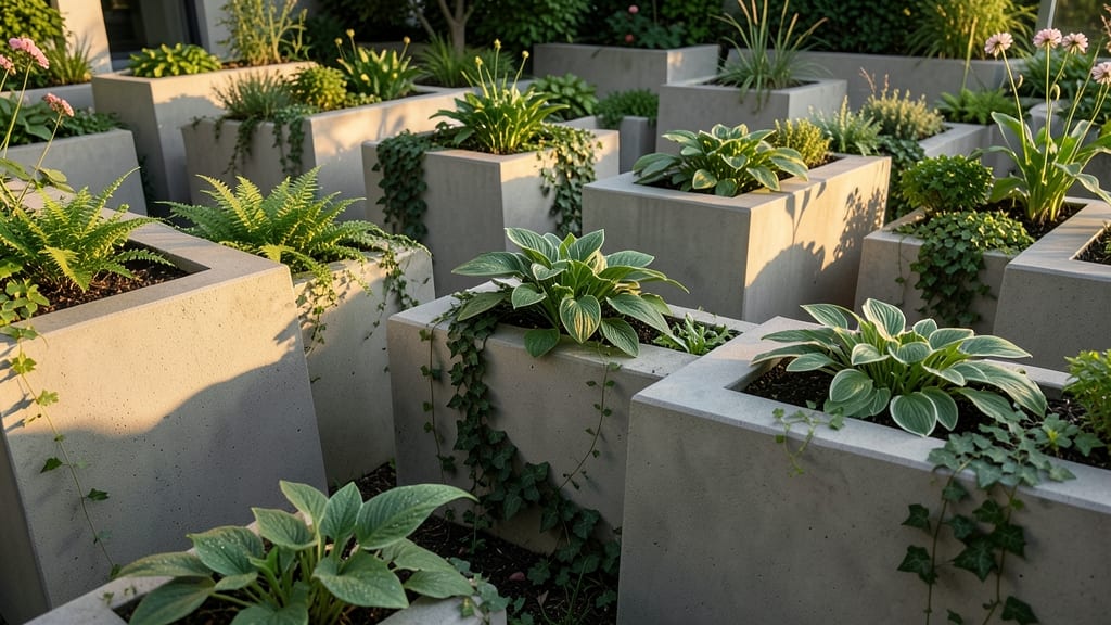Modern Geometric Concrete Planters