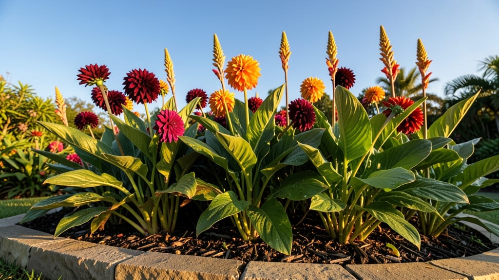 Tropical Vibes with Dahlia and Canna Lilies