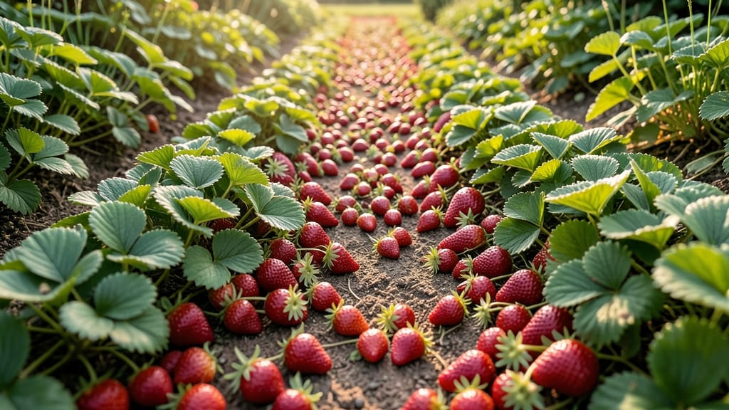 Strawberry Mosaic Garden Pathway