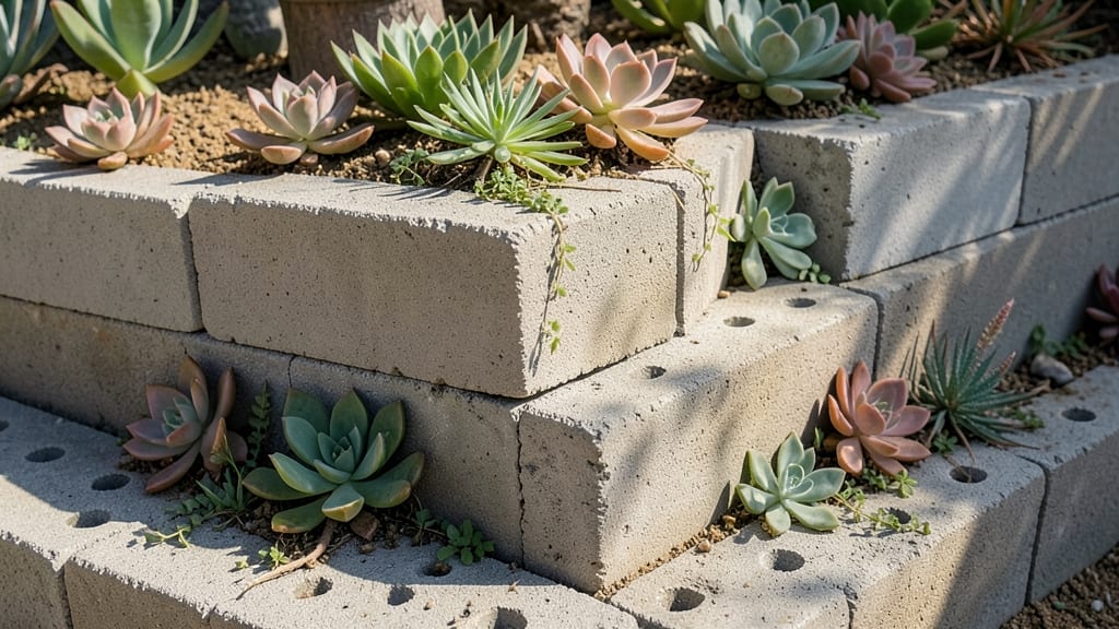 Tiered Succulent Display with Drainage Holes