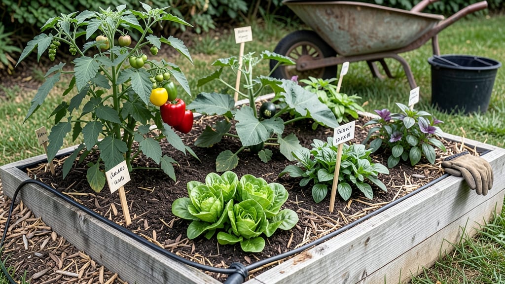 Raised Garden Bed Veggie Layout: Maximized Yield in Compact Space