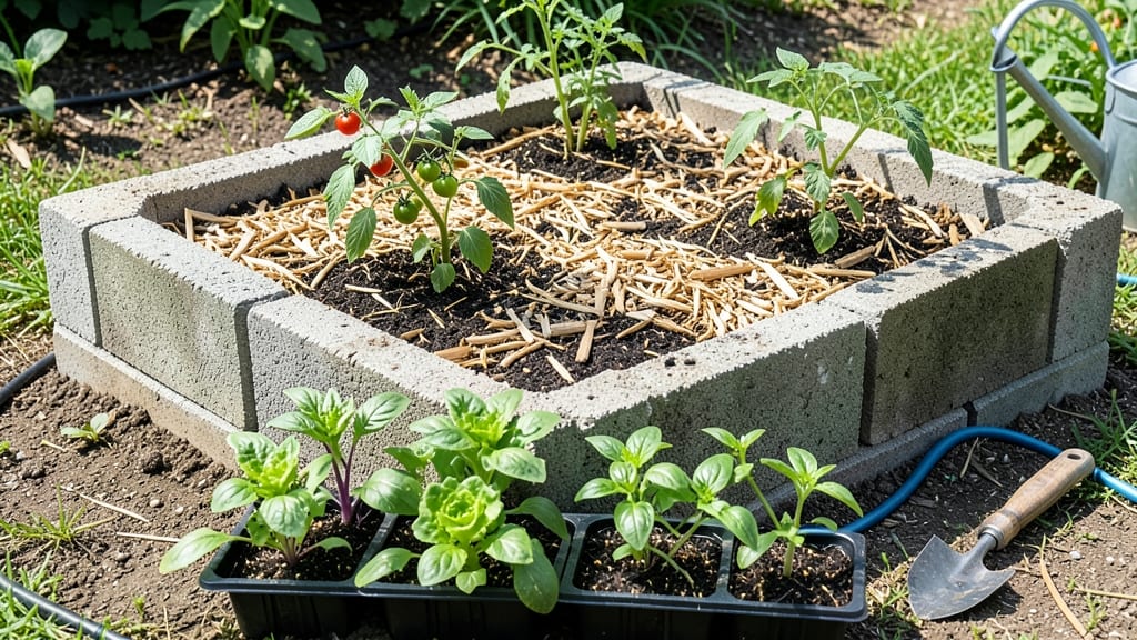 Raised Garden Beds Made Of Cinder Blocks: Durable Edging for Customizable Planting Heights