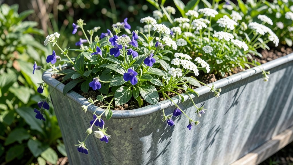 Galvanized Trough Garden