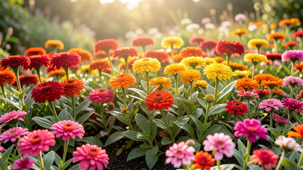 Heat-Resistant Zinnias and Lantana