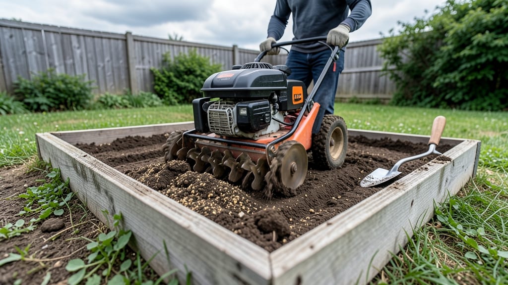 Tiller for Raised Bed Gardens: Heavy-Duty Fabric That Locks in Soil and Stops Weeds