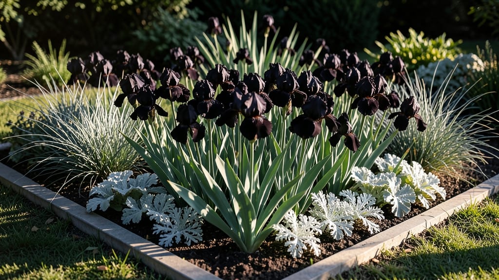 Black Iris Dramatic Contrast Beds