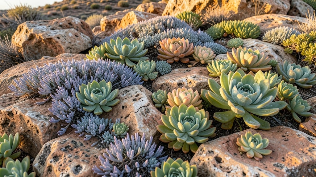 Drought-Tolerant Succulent Rock Garden