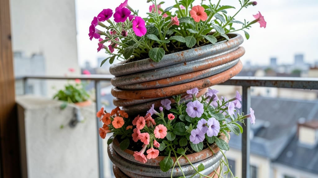 Container Snapdragon Spiral Planter