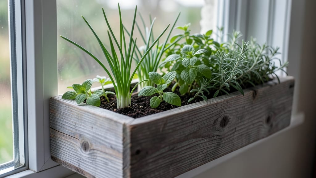 Raised Wooden Window Box Planters