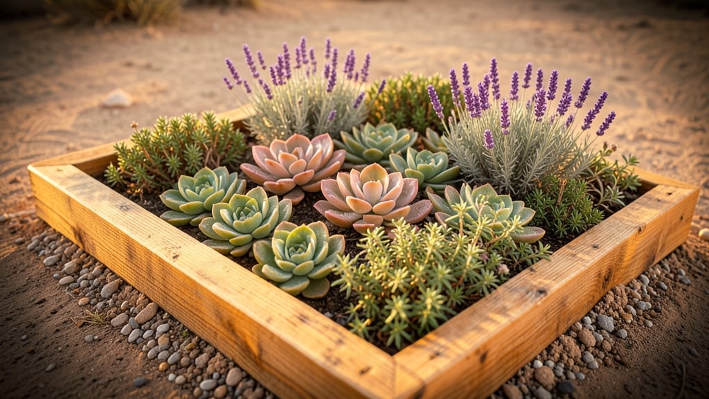 Succulent and Herb Desert Garden