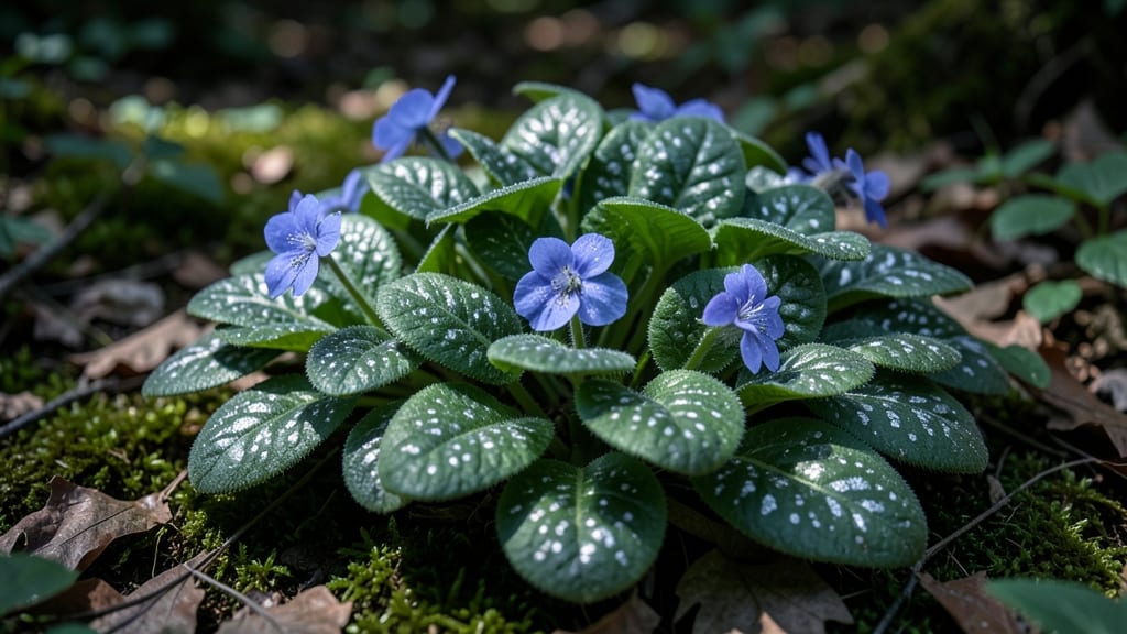 Lungwort Perennials With Silver Spots