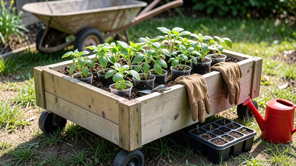Elevated Raised Garden Beds on Wheels: Mobile Harvesting for Any Spot