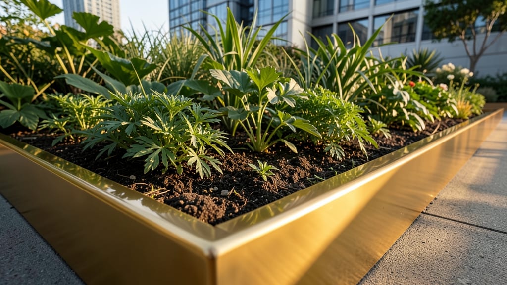 Brass or Copper Metal Accents for Modern Flair