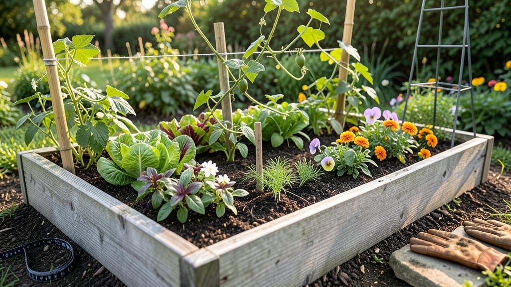 Raised Bed Garden Layout: Modular Design for Year-Round Plant Thriving