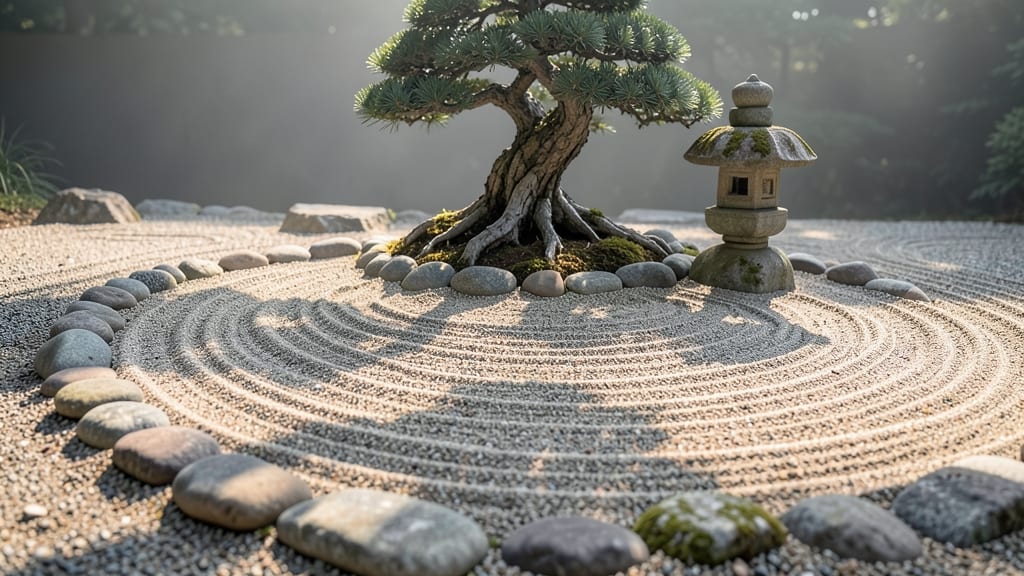 Japanese Zen Rock Garden Border
