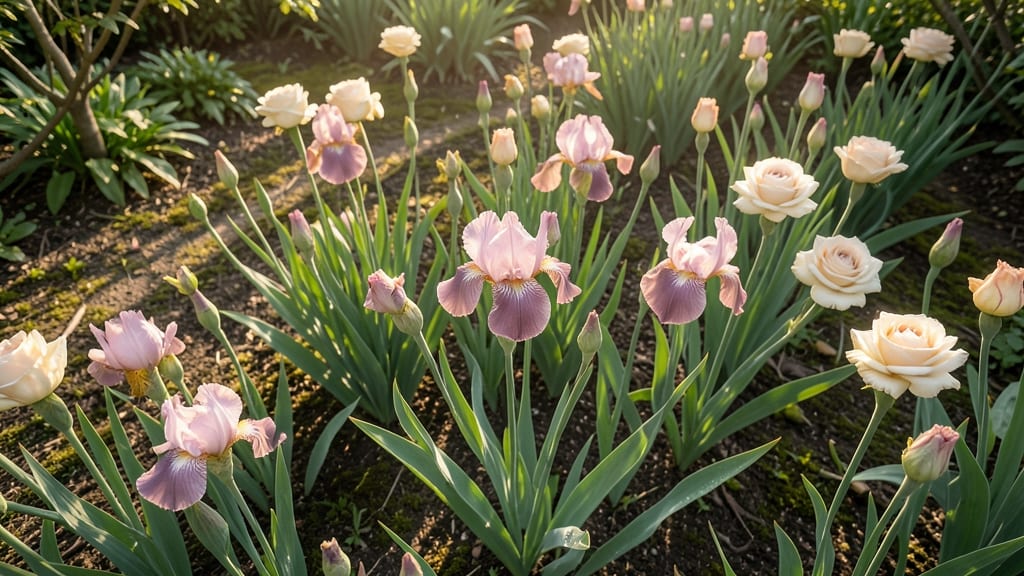 Iris and Rose Hybrid Beds