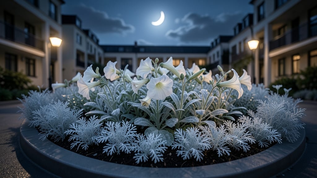 Moon Garden with Night-Blooming Flowers