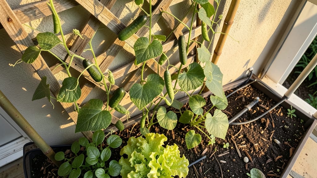 Vertical Trellis Companion Planting Bed