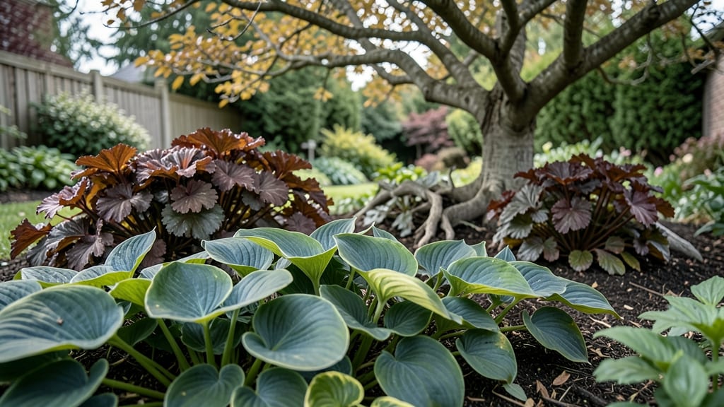 Shade-Tolerant Hostas and Heucheras