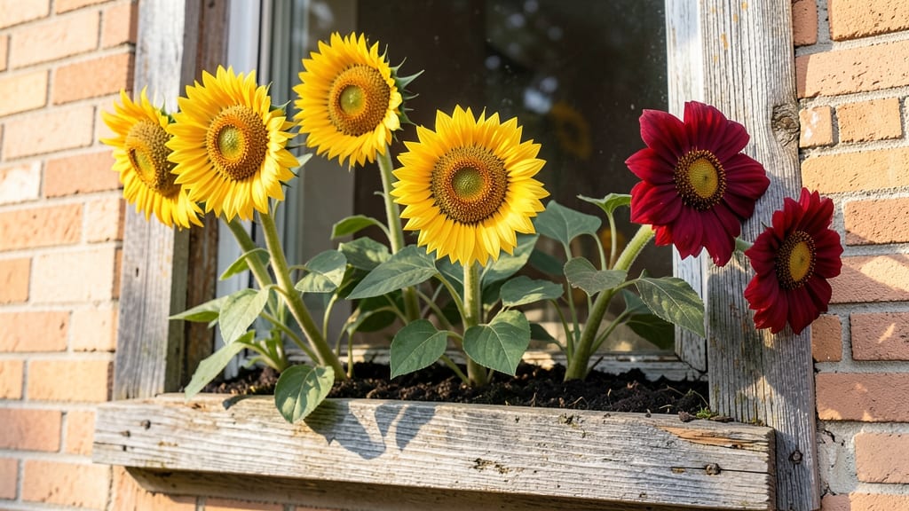 Dwarf Sunflower Edging for Containers