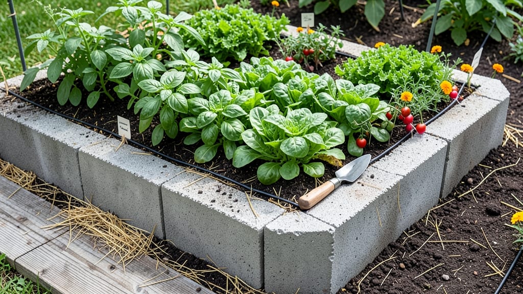 Cement Block Raised Bed Garden: Heavy-Duty Design for Year-Round Plant Thriving