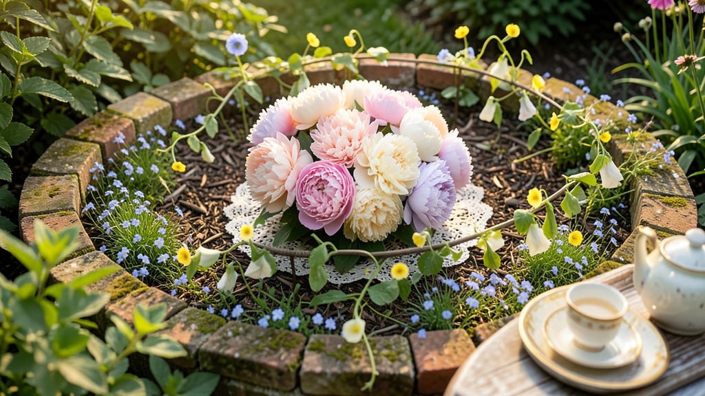 Vintage Tea Party Flower Bed