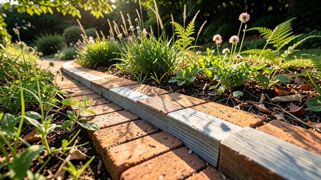 Brick and Wood Composite Edging