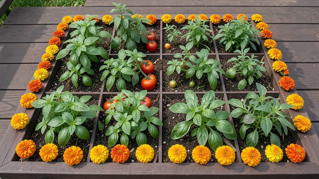Companion Planting Square Foot Grid