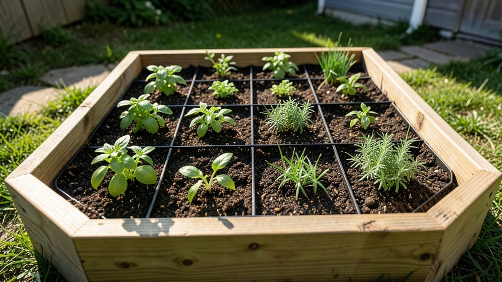 Square Foot Gardening Grid Layout