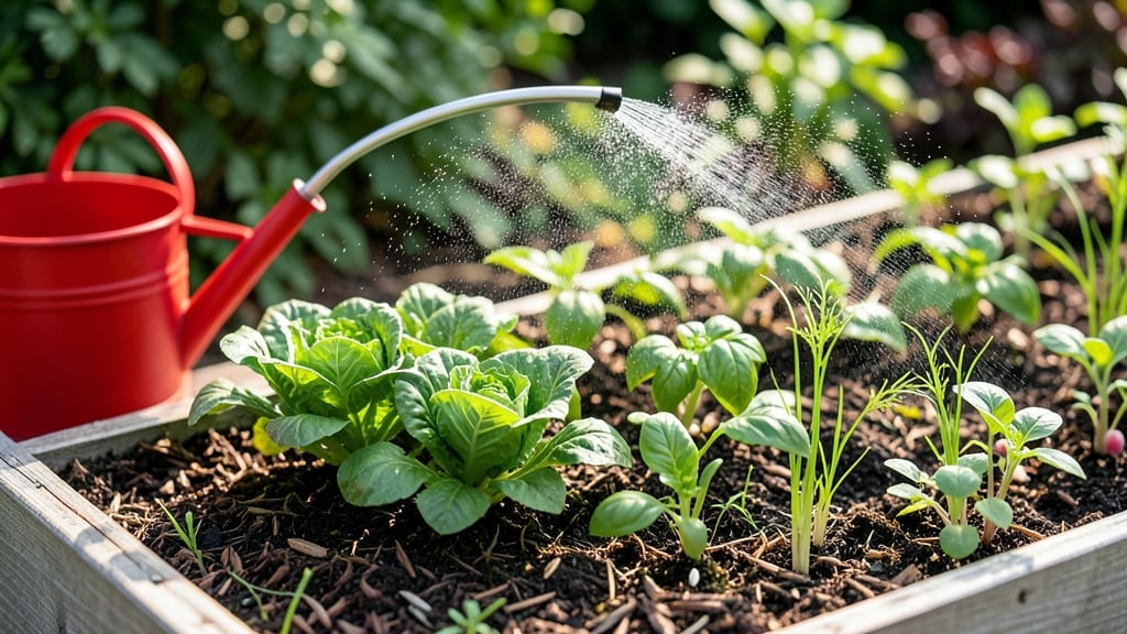 Raised Garden Bed Sprinkler: Modular System for Even Watering Without Waste