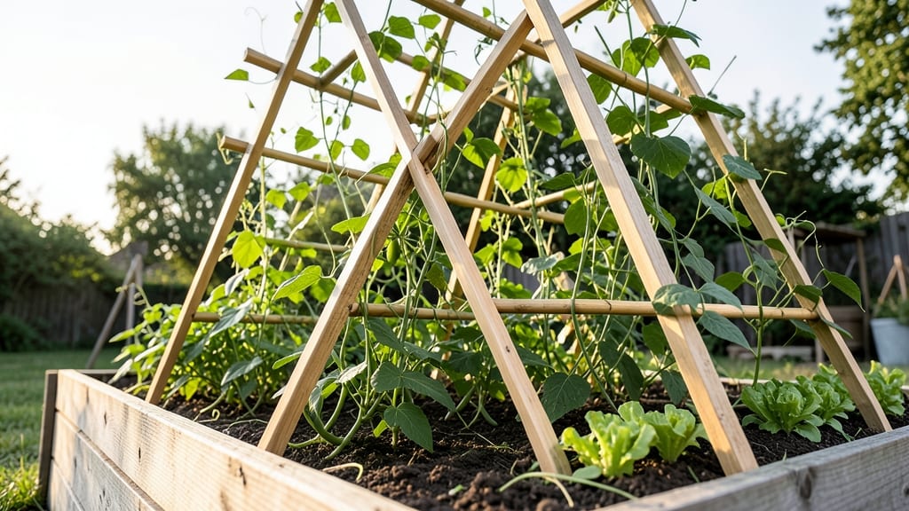 A-Frame Trellis for Pole Beans