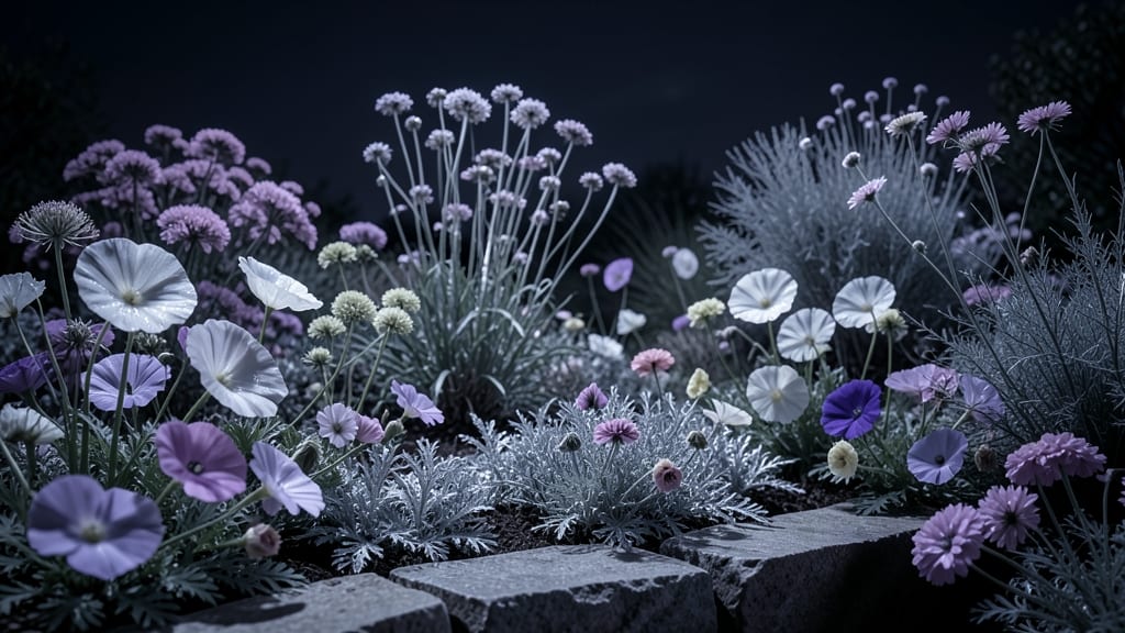 Moon Garden with Nocturnal Blooms