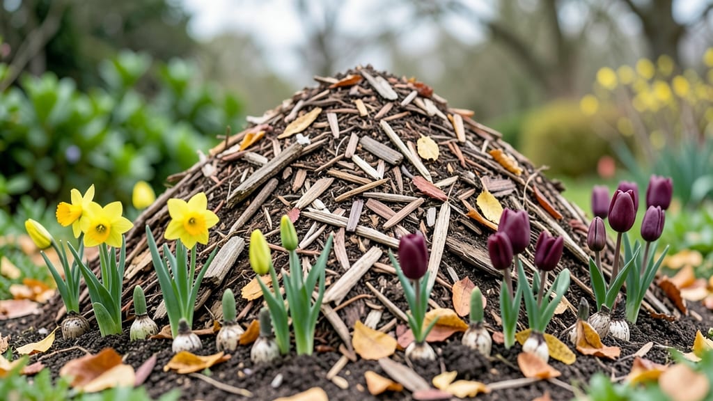 Mulch Volcano for Bulbs