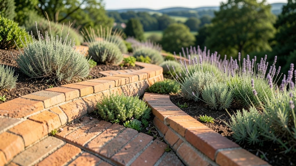 Curved Brick Edging Beds