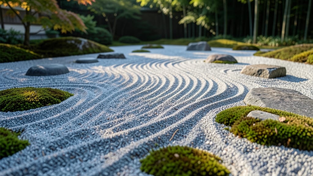 Japanese Zen Gravel Garden