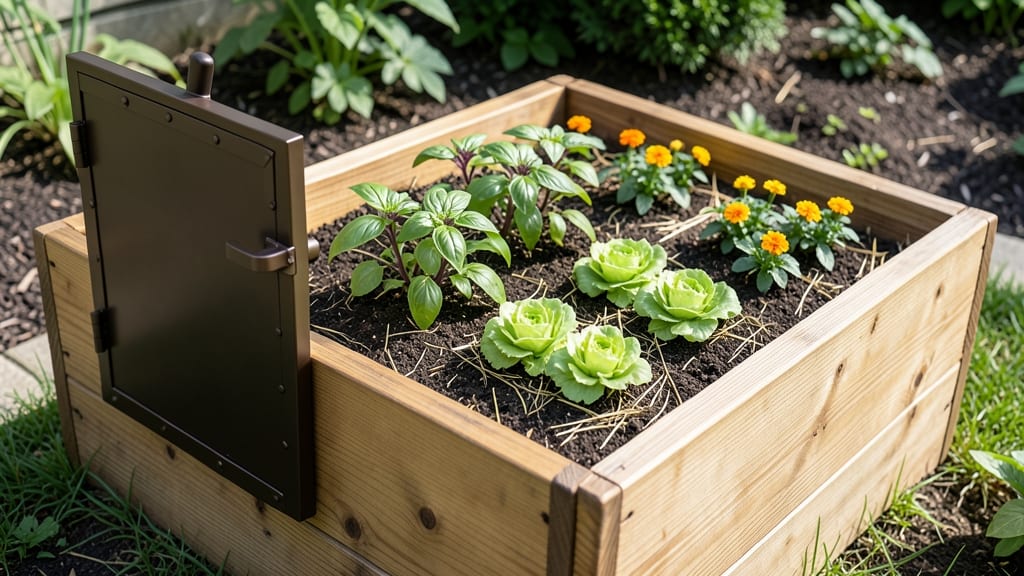Raised Garden Bed With Door: Secure Storage for Tools and Seasonal Plants