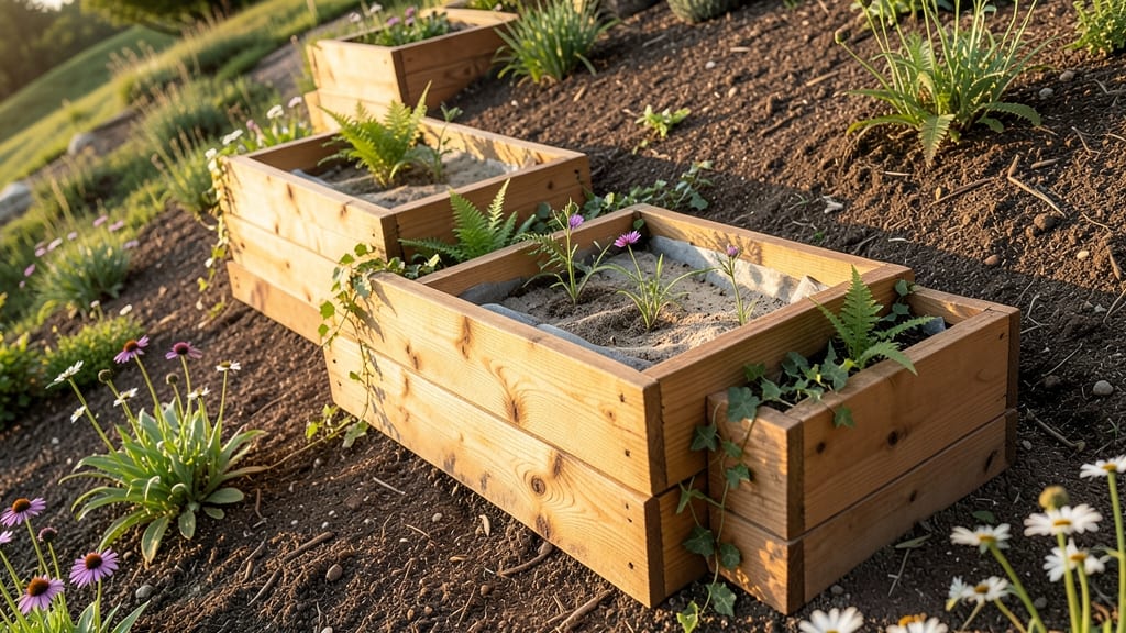 Wooden Box Tiered Gardens