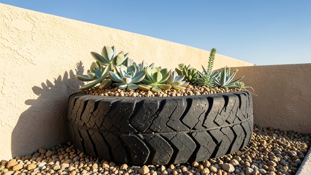 Tractor Tire Succulent Planter