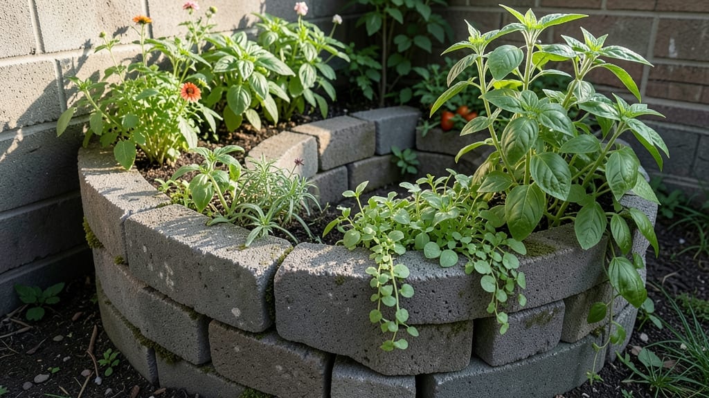 Spiral Cinder Block Planter for Small Yards