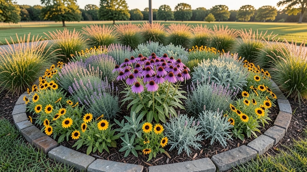Sunburst Perennial Border Design