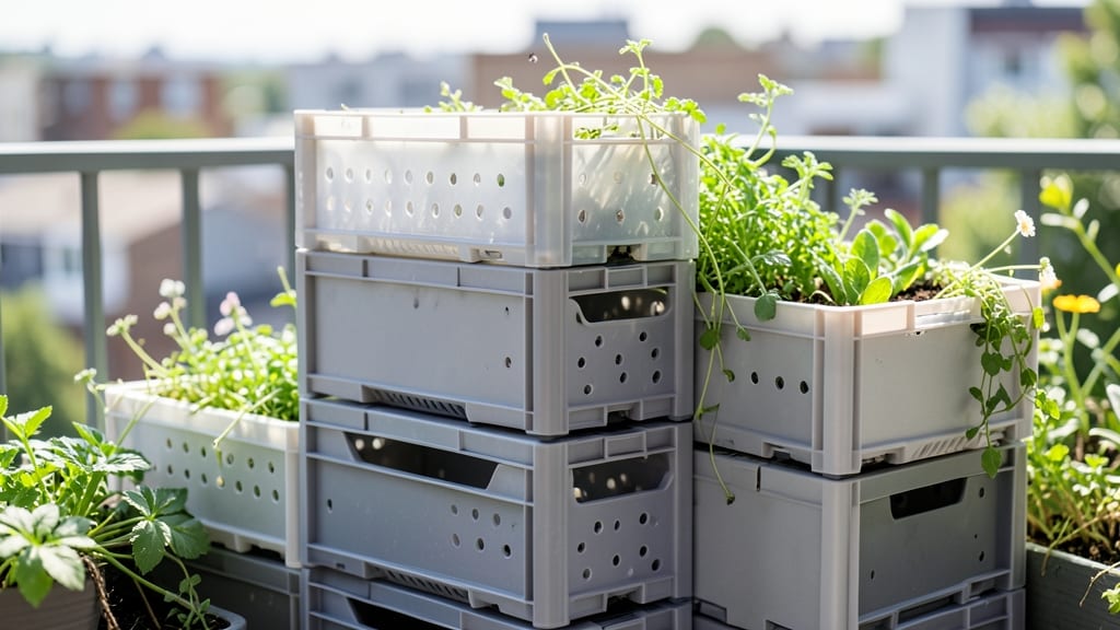 Modular Plastic Crate Systems With Drainage Holes
