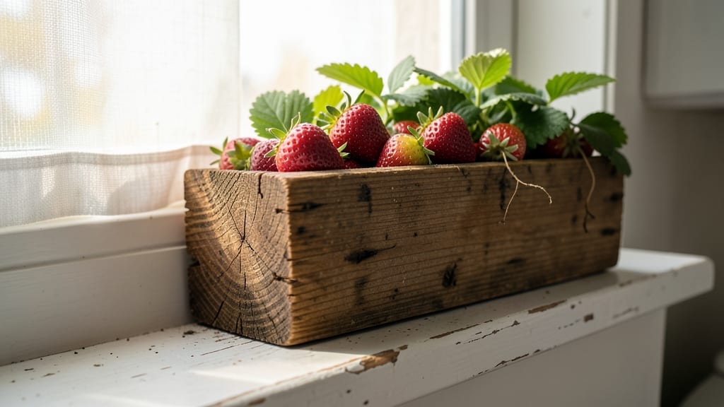 Window Box Strawberry Display