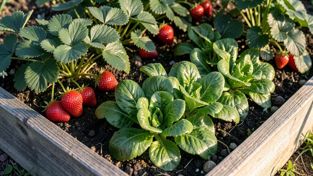 Strawberry and Lettuce Interplanting Beds