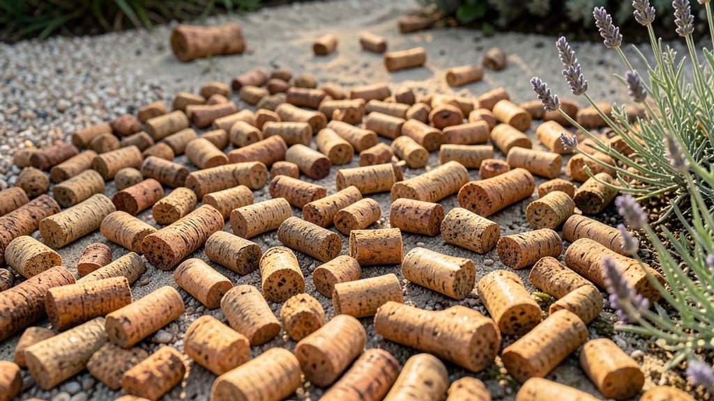 Wine Cork Mulch Garden Beds