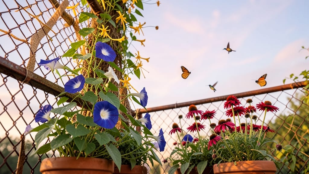Vertical Wildflower Trellis Garden