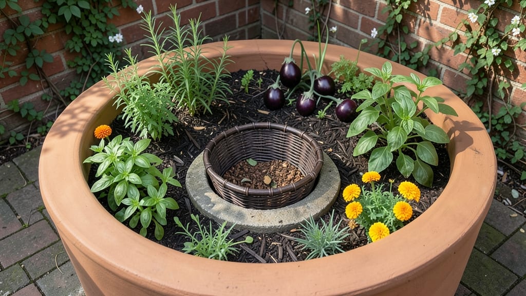 Keyhole Garden Bed Layout