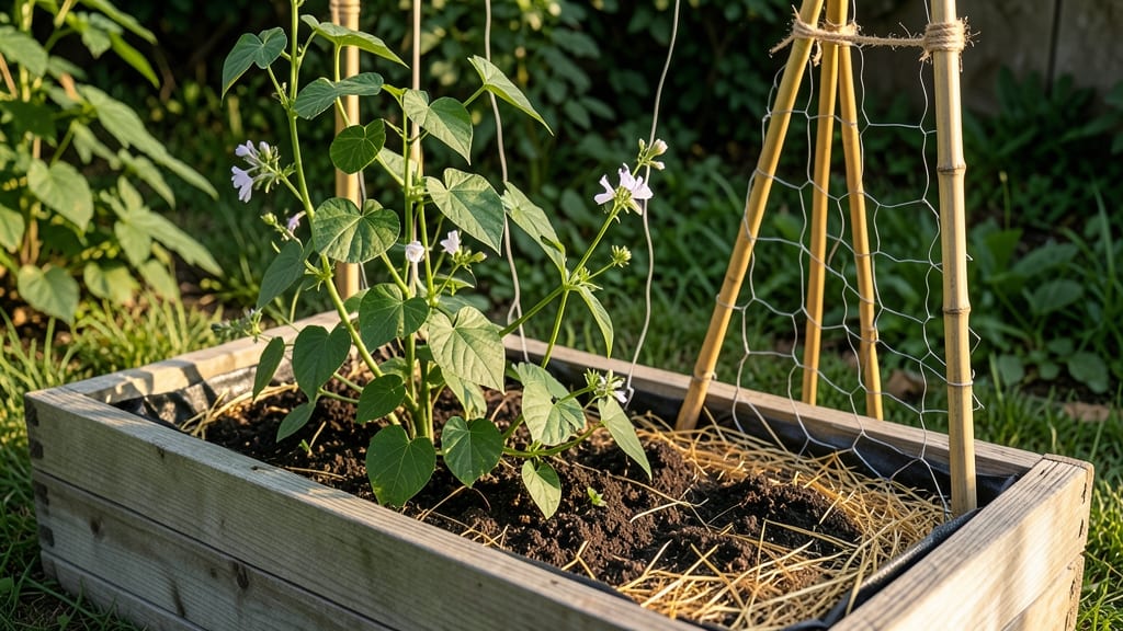 Raised Bed Green Bean Trellis: Space-Saving Support for Bushy Vines