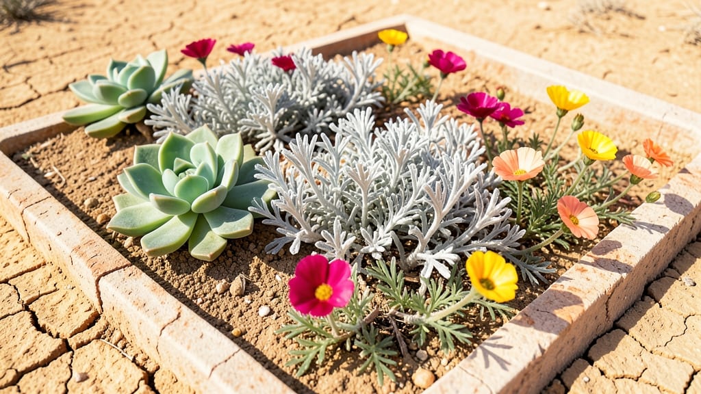 Drought-Proof Succulent and Flower Mix