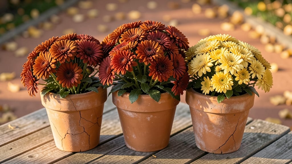 Mums and Chrysanthemums in Containers